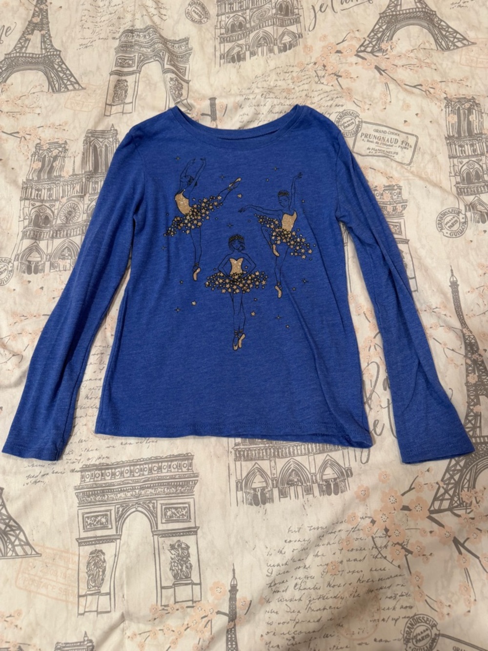 The Children’s Place Blue Long Sleeve Ballerina Top size 5/6